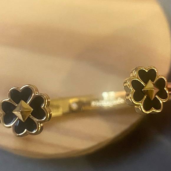 Kate Spade Gold Bracelet with Black Floral Design - Picture 4 of 4